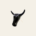 HILASON Junior Black Steer Head Roping Dummy - 11.5" Horn Span 10.5"L X5"D Black