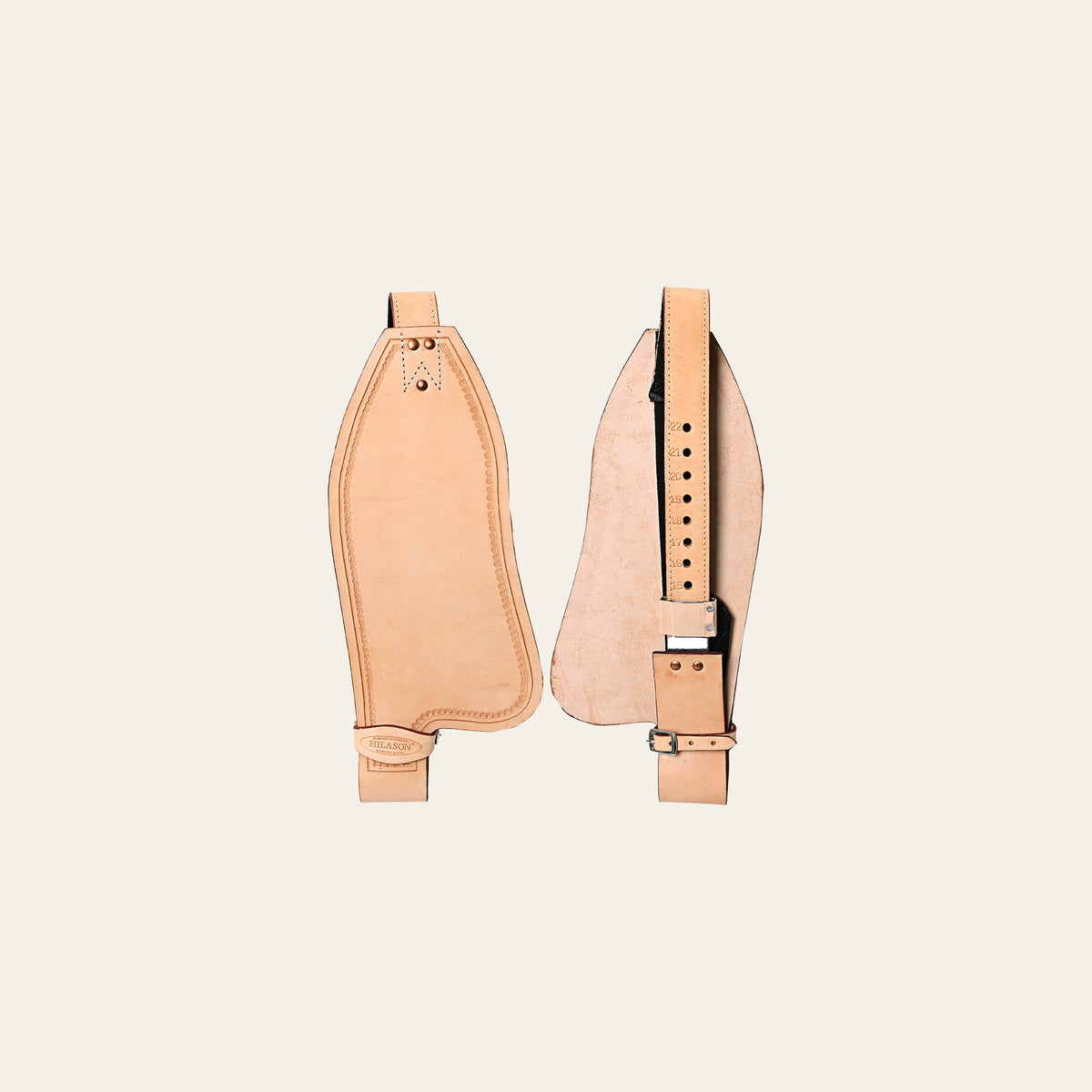 Hilason Leather Saddle Replacement Fender Pair with Hobble Straps, Genuine Skirting Leather Stirrup Leathers, 2 Inch Wide