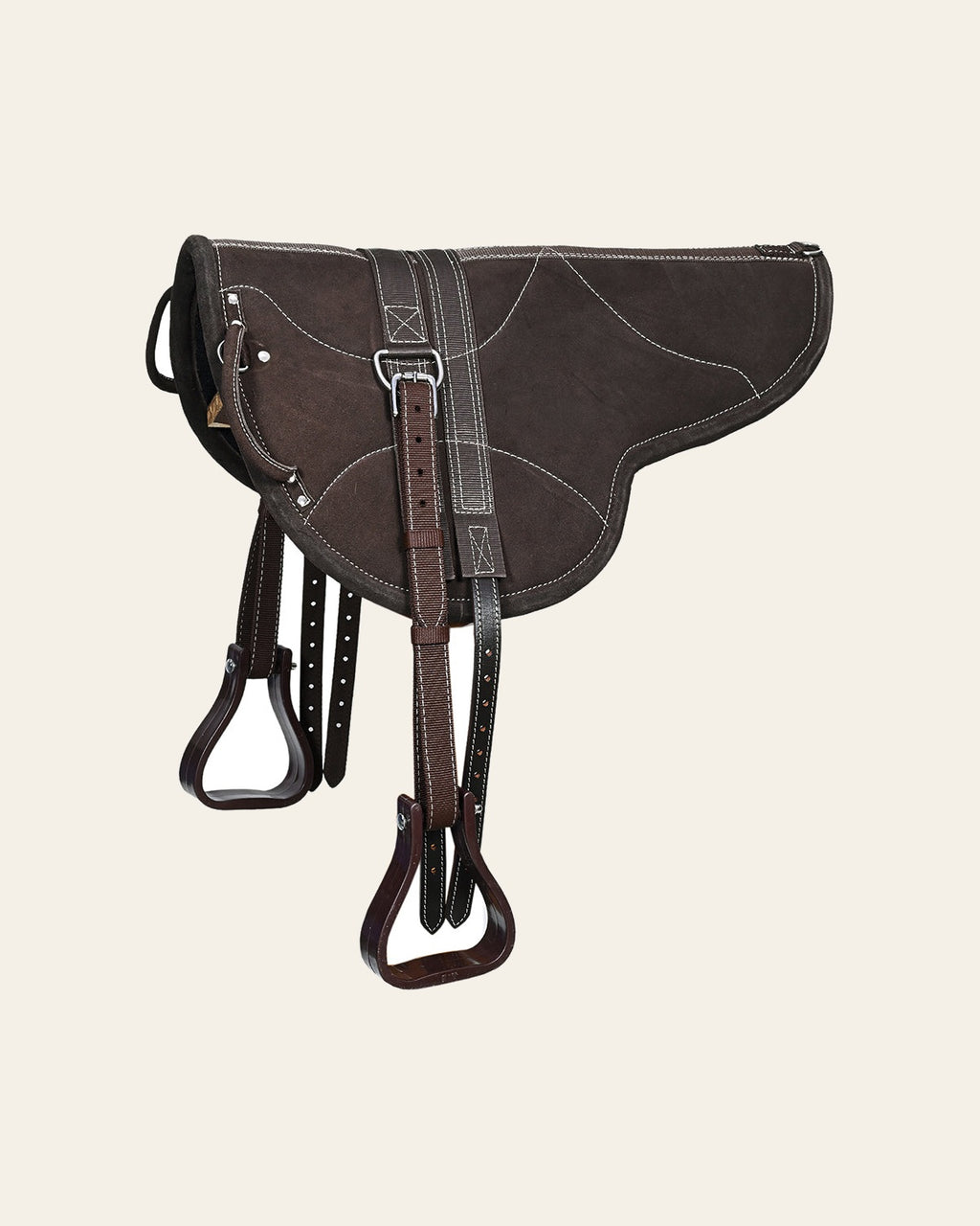HILASON Natural Horsemanship Leather Bareback English Treeless Saddle Pad | Western Pads Baretek Riding for Horses