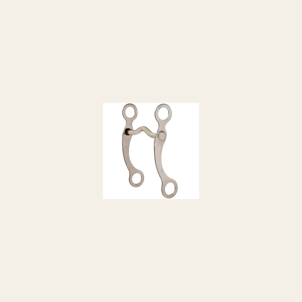 5 inch Hilason Nickel Plated Curb Horse Bit Low Port Mouth