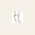 5 inch Hilason Nickel Plated Curb Horse Bit Low Port Mouth