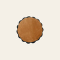 Hilason Plain Scalloped Leather Rosette Concho Saddle Tack Tan 1-3/4"