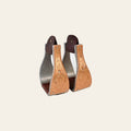 HILASON Saddle Stirrup Stirrups Pair Western Engraved Copper Floral Overlays Leather Treads Aluminum Pair