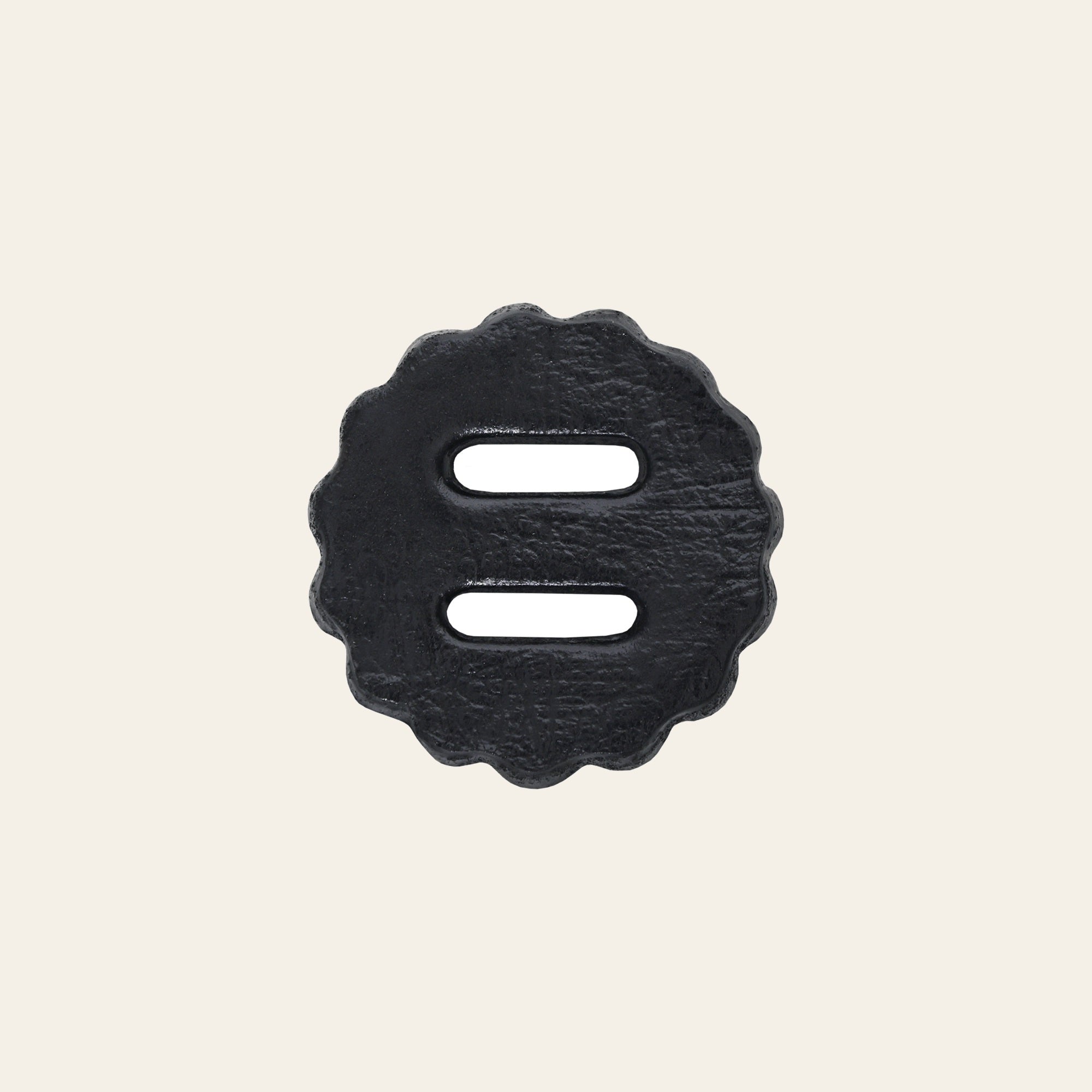 Hilason Slotted Scalloped Leather Rosette Concho Saddle Tack Black 1-3/4"