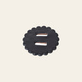 Hilason Slotted Scalloped Leather Rosette Concho Saddle Tack Black 2"