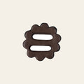Hilason Slotted Scalloped Leather Rosette Concho Saddle Tack Brown 1-1/4"