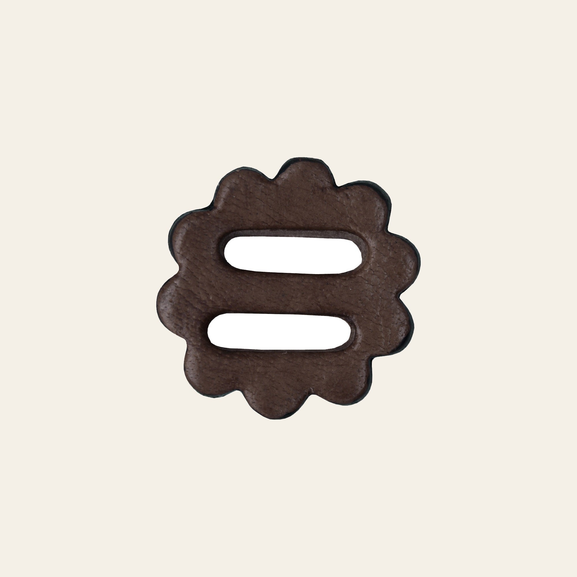 Hilason Slotted Scalloped Leather Rosette Concho Saddle Tack Brown 1-1/4"
