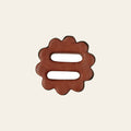 Hilason Slotted Scalloped Leather Rosette Concho Saddle Tack Mahogany 1-1/4"