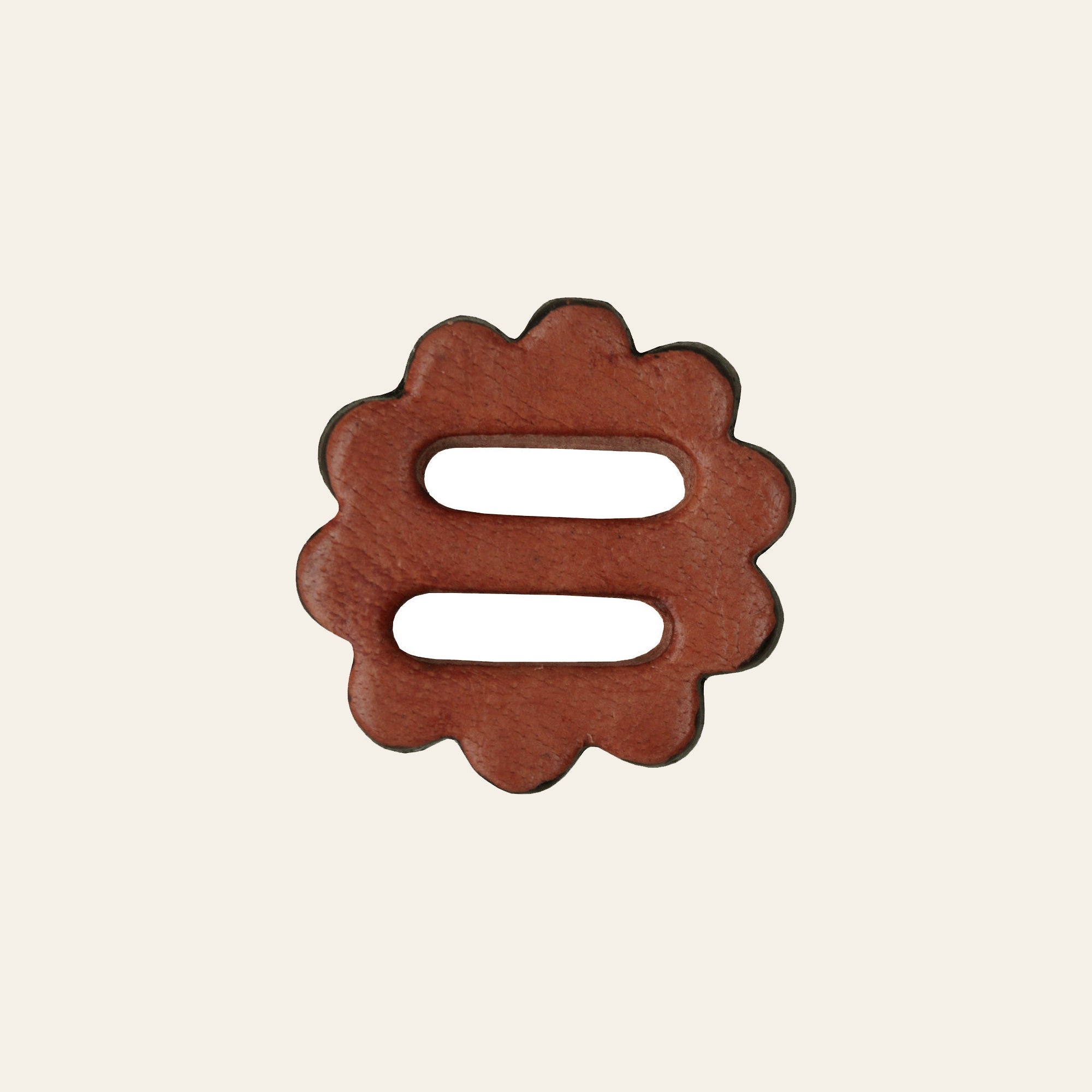 Hilason Slotted Scalloped Leather Rosette Concho Saddle Tack Mahogany 1-1/4"