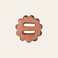 Hilason Slotted Scalloped Leather Rosette Concho Saddle Tack Tan 1-1/2"