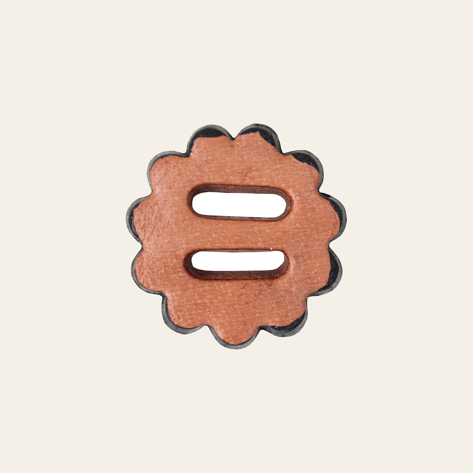 Hilason Slotted Scalloped Leather Rosette Concho Saddle Tack Tan 1-1/2"