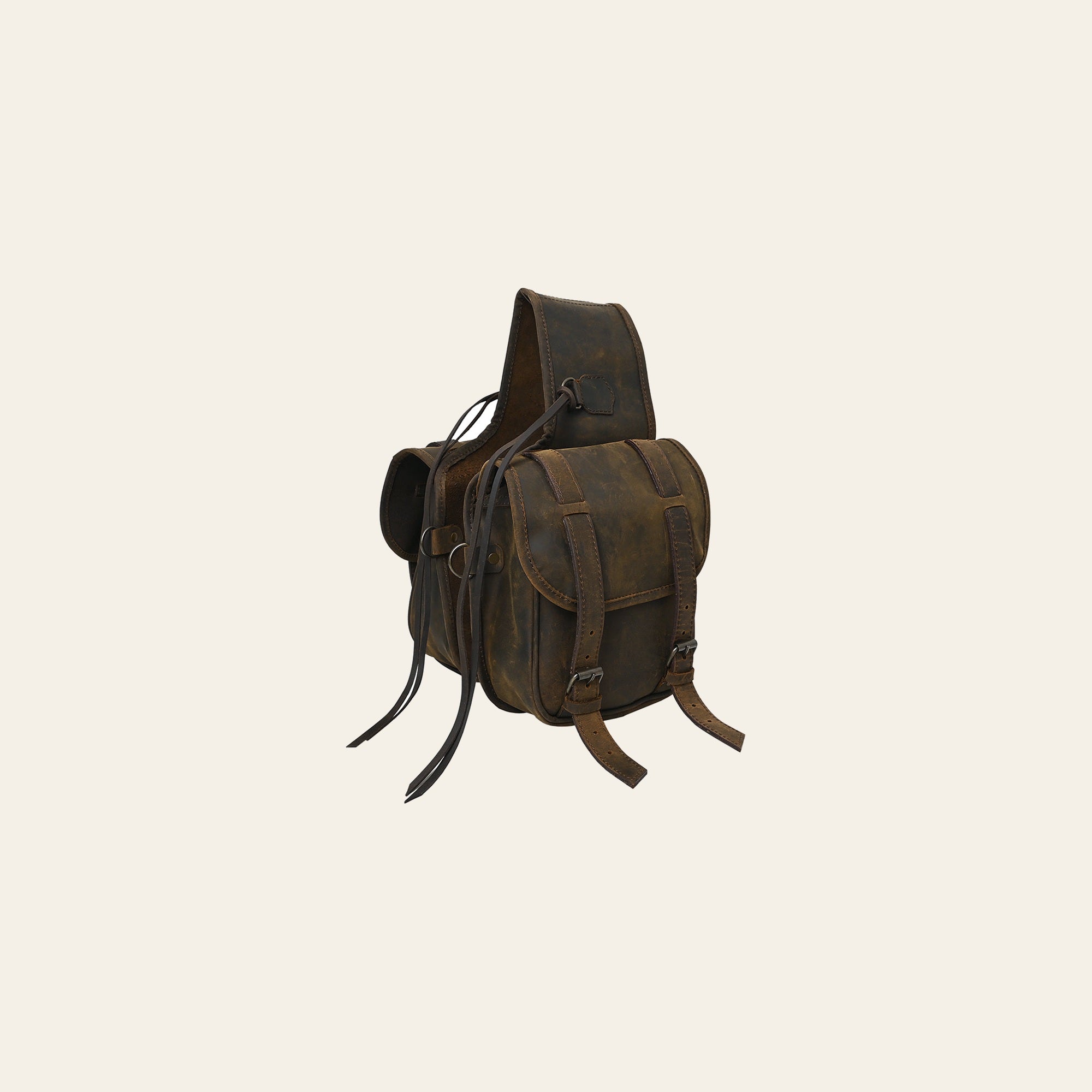 HILASON Soft Leather Horse Saddle Bag Dark Brown | Equestrian Western Adjustable Closure