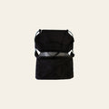 Hilason Steel Portable Folding Horse Feeder Adjustable Black