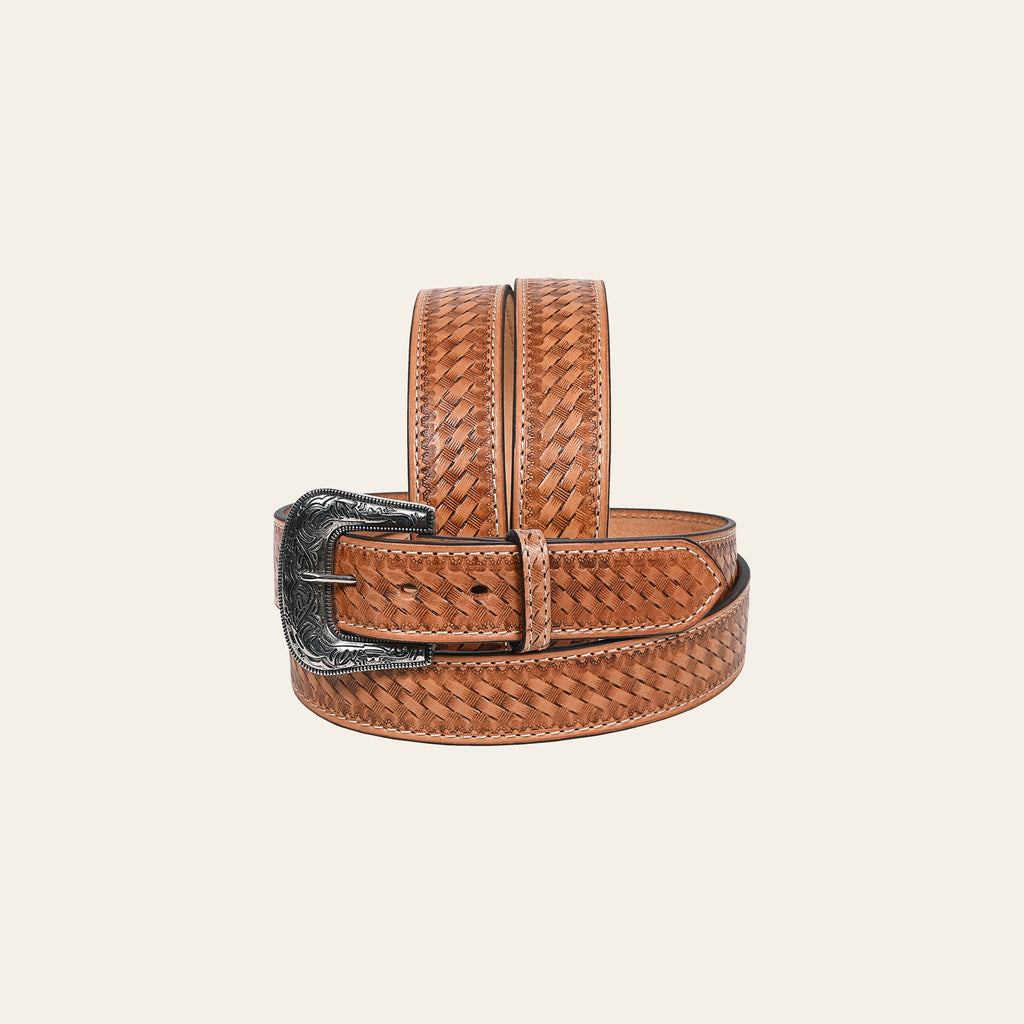 HILASON Western Genuine Leather Belt for Men Women Cowboy Cowgirl Handmade Unisex Full Grain Heavy Duty Engraved Buckle