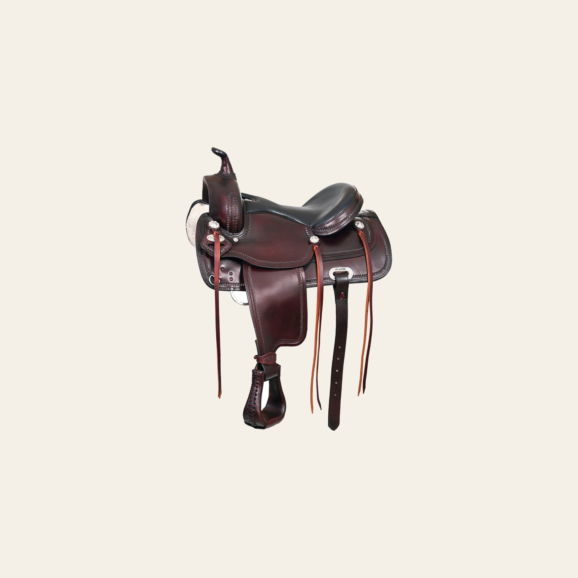 HILASON Western Draft Horse Trail Pleasure American Leather Saddle | for Horses