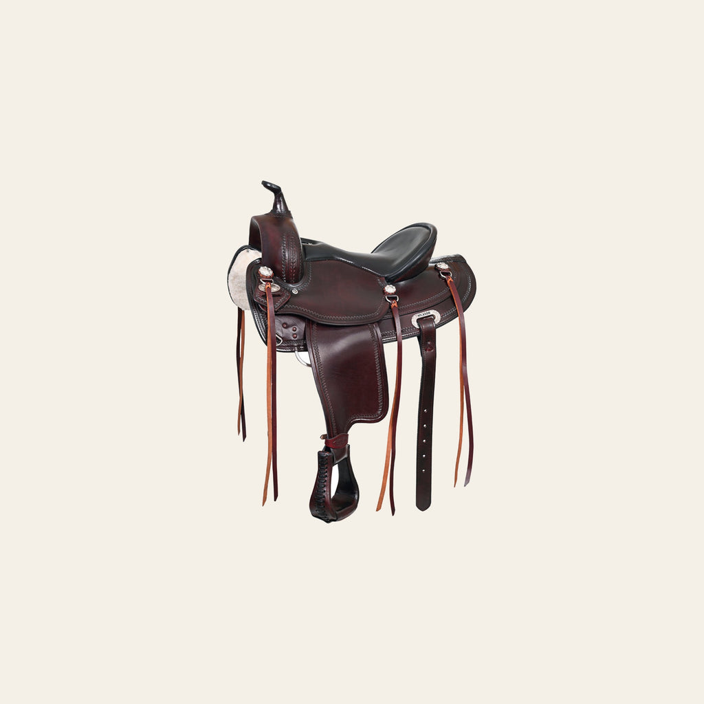 HILASON Western Draft Horse Trail Pleasure American Leather Saddle | for Horses