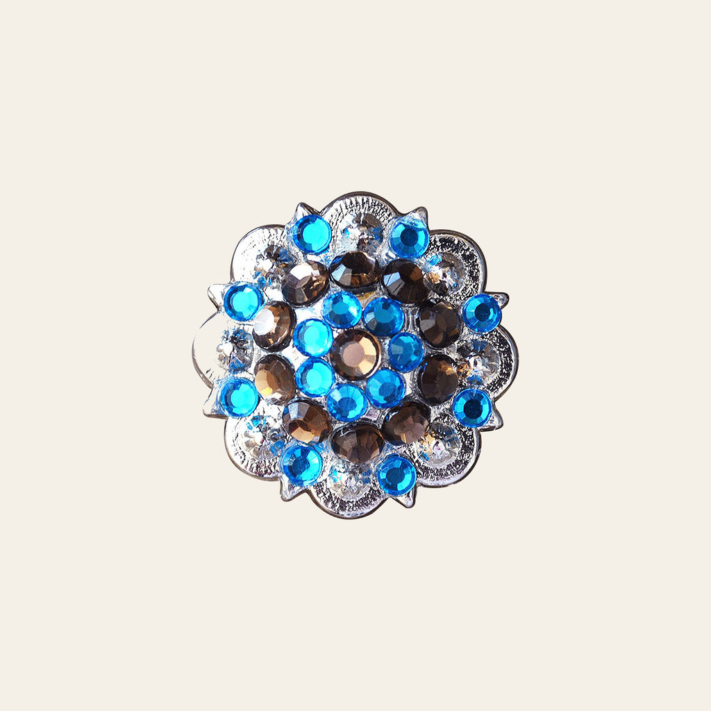 HILASON Western Berry Conchos Glass Rhinestones Bling 1.5" Tack Cowgirl | Concho Belt Slotted