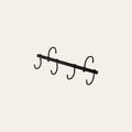 Hilason Western Bs Tack Headstall Bridle Rack Hanger W/4 Swivel Hook