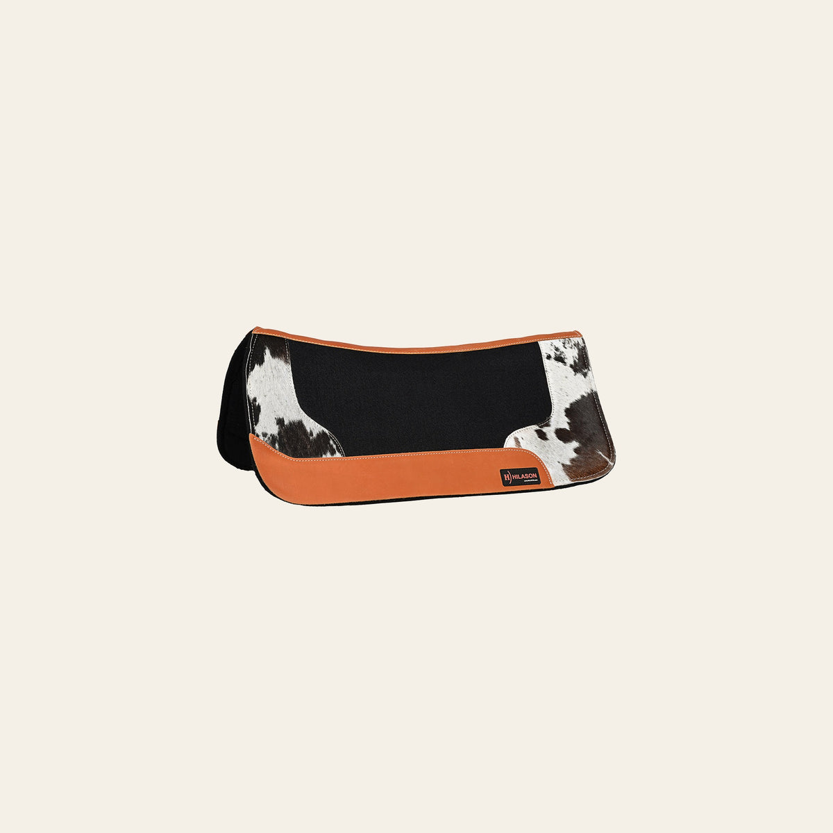 HILASON Western Wool Felt Horse Saddle Pad W/ Distressed Wear Leather | for Horses