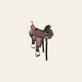 HILASON Western Horse Flex Tree Barrel Trail in American Leather Saddle Brown | for Horses