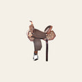 Hilason Western Horse Flex Tree Barrel Trail In American Leather Saddle Brown