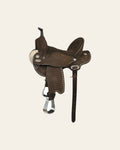 HILASON Western Horse Flex Tree Trail Barrel Racing Genuine American Leather Saddle