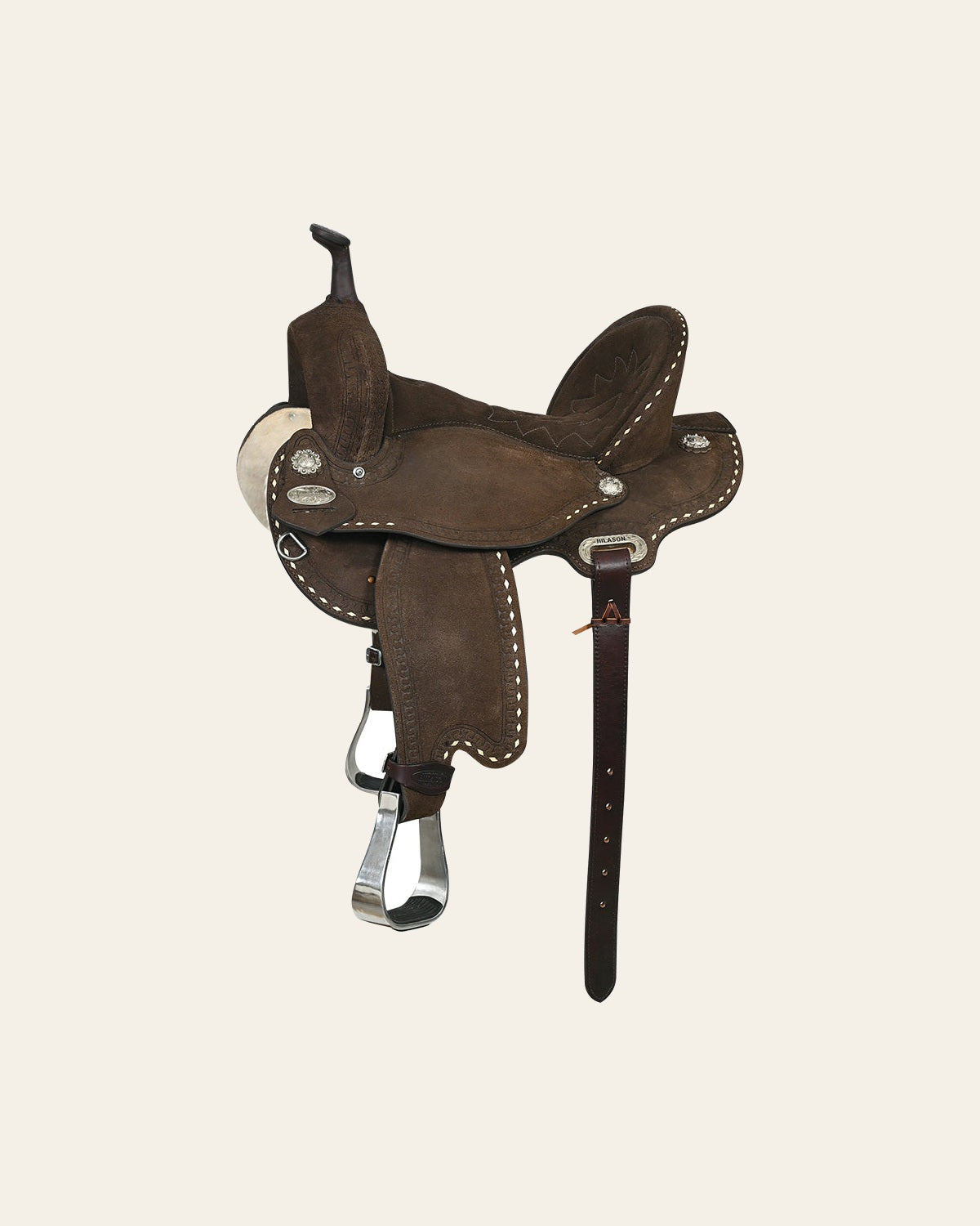 HILASON Western Horse Flex Tree Trail Barrel Racing Genuine American Leather Saddle