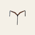 Hilason Horse Floral Hand Carved American Leather Breast Collar Headstall Brown