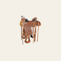 Hilason Western Horse Saddle Wade Ranch Roping American Leather Tan