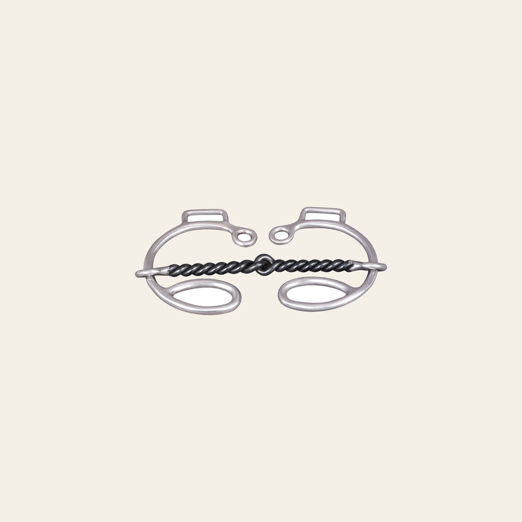 HILASON Western Horse Gag Bit BS Twisted Snaffle Mouth 3" Cheeks 5 1/4" Stainless Steel Training & Racing for Horses