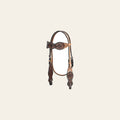 HILASON Western Horse Floral Headstall Breast Collar Set American Leather Brown | Tack for Horses