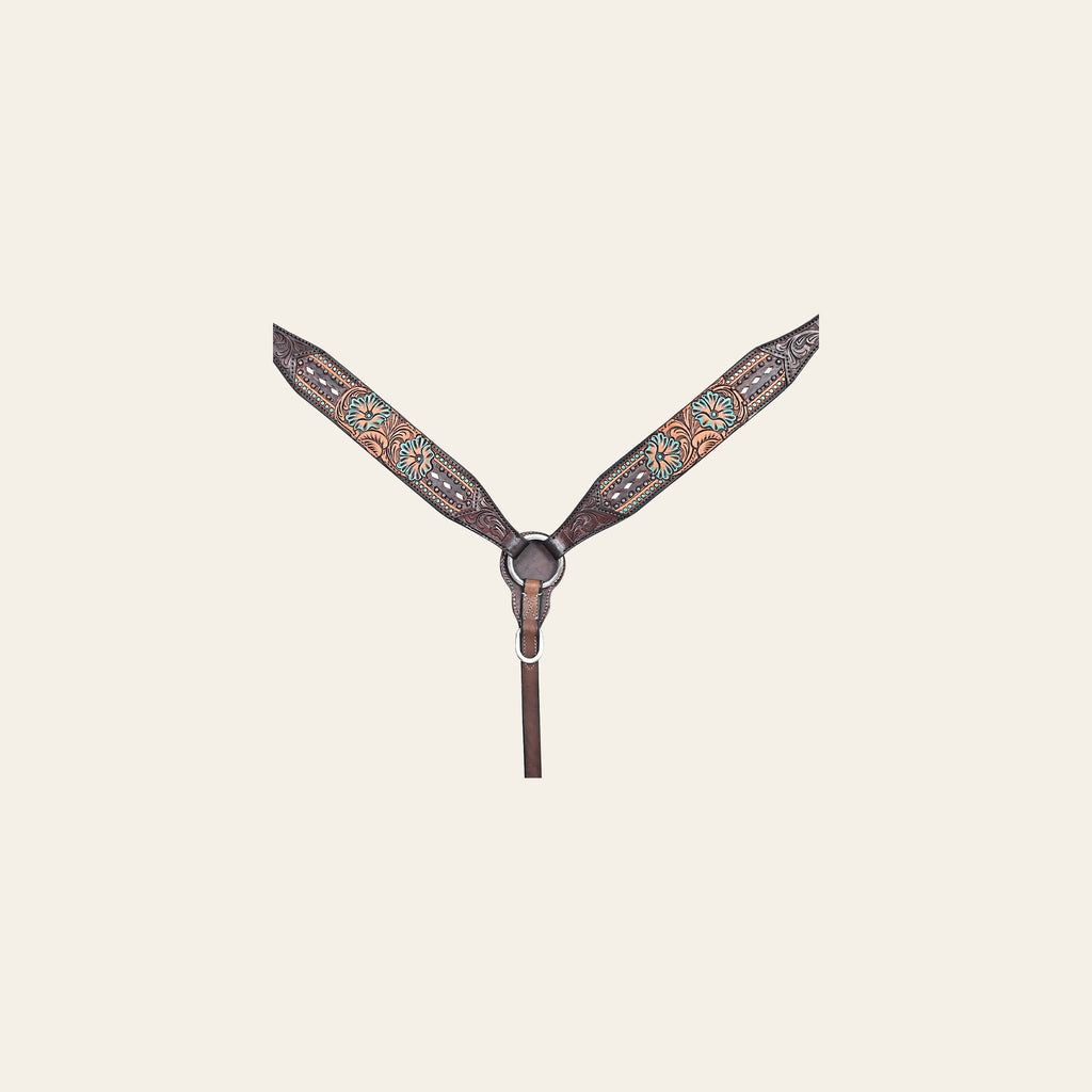 HILASON Western Horse Headstall Breast Collar Leather Tan | Tack Set for Horses