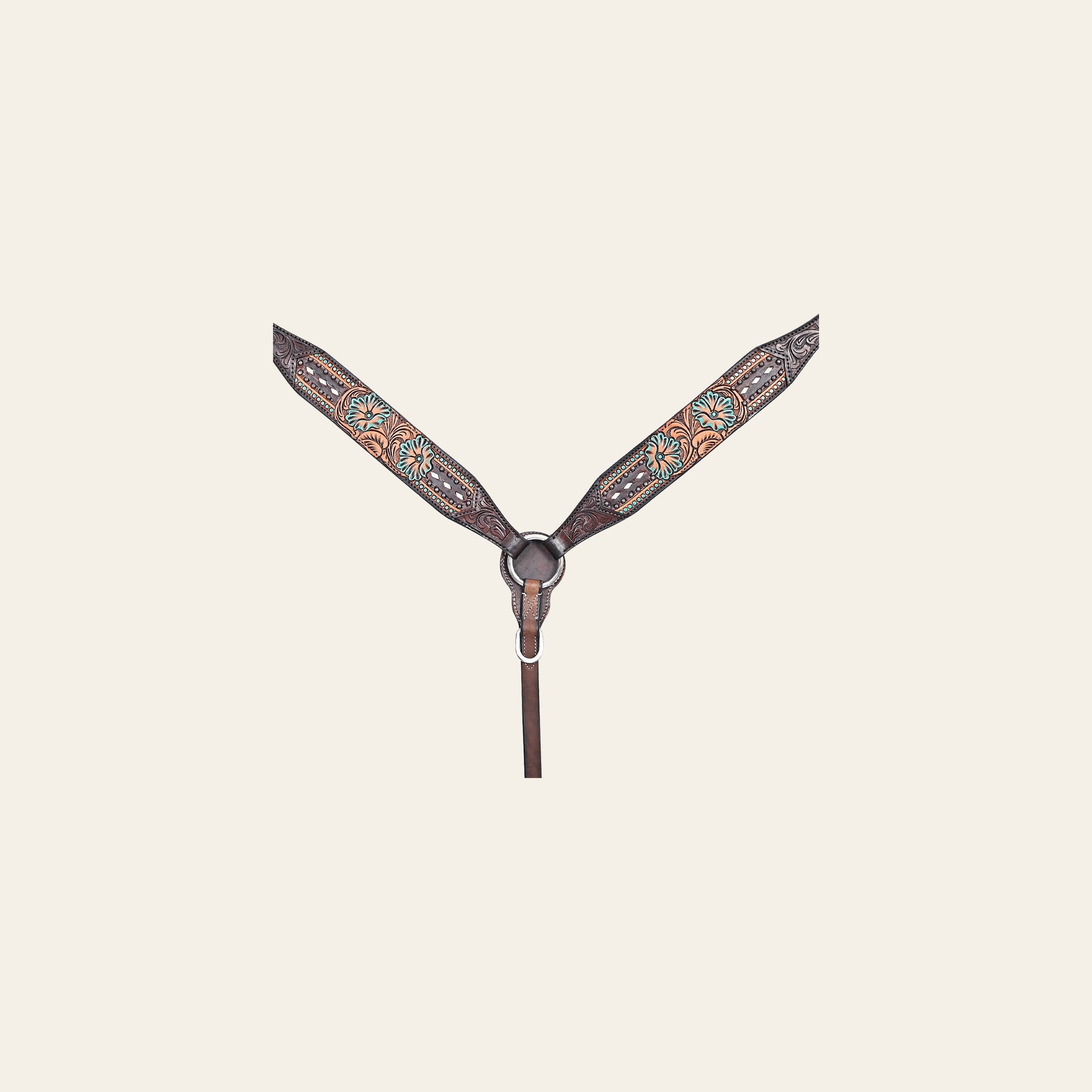 HILASON Western Horse Headstall Breast Collar Leather Tan | Tack Set for Horses