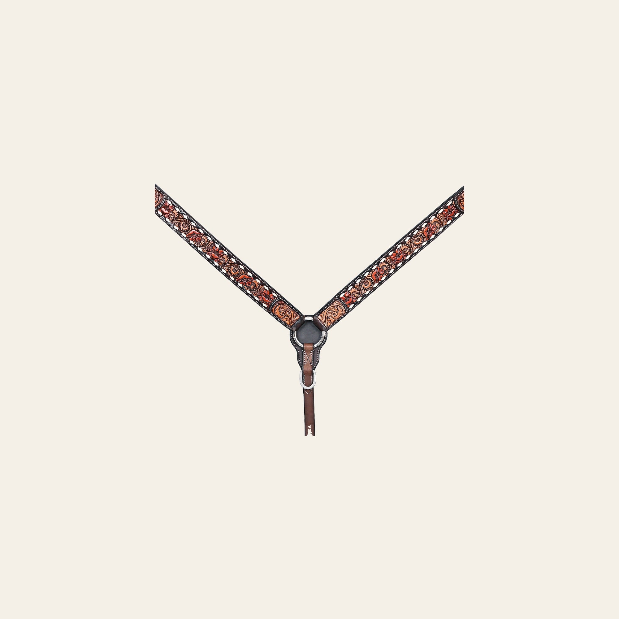HILASON Western Horse Headstall Breast Collar American Leather Brown | Tack Set for Horses