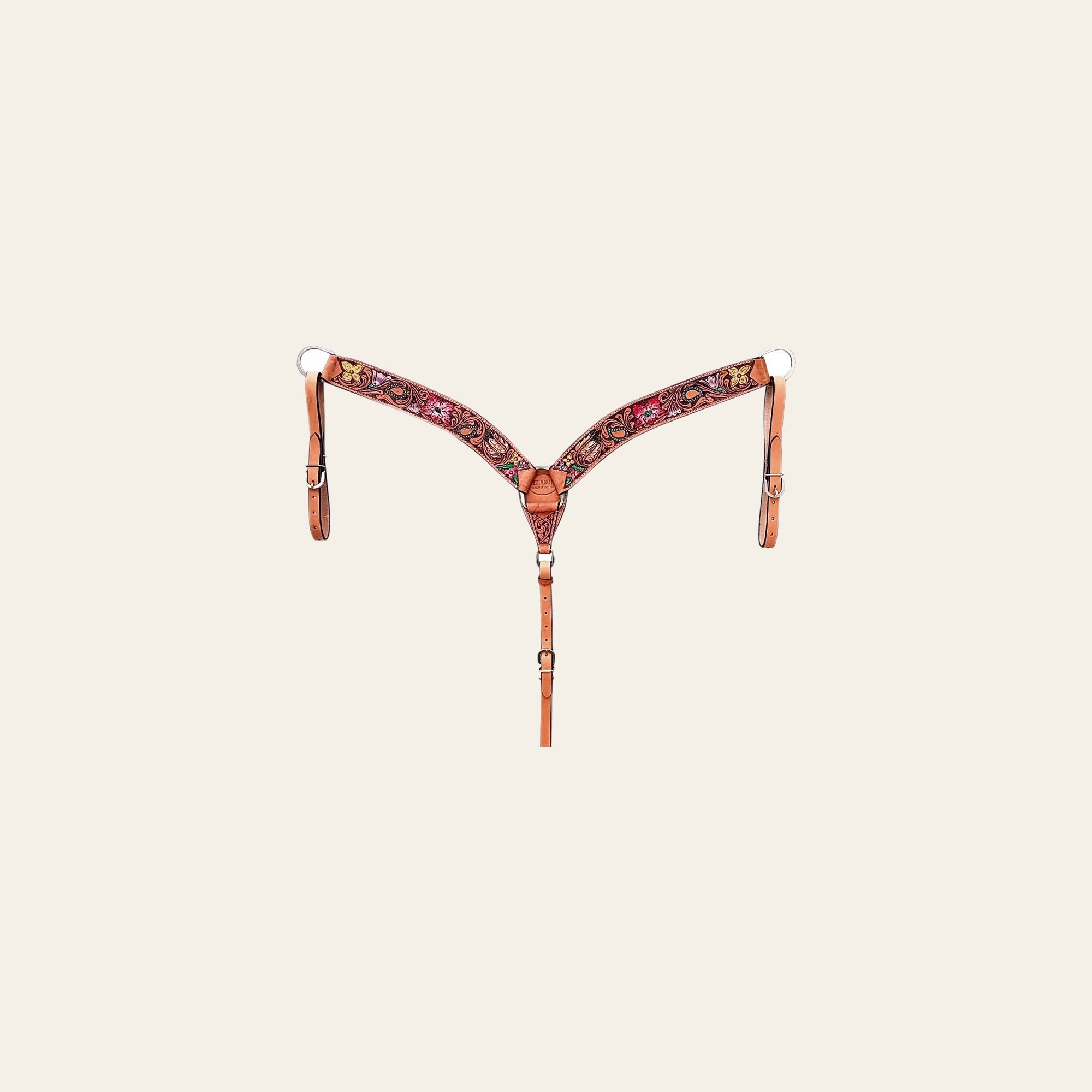 HILASON Western Horse Headstall Breast Collar Tack American Leather Tan | Set for Horses