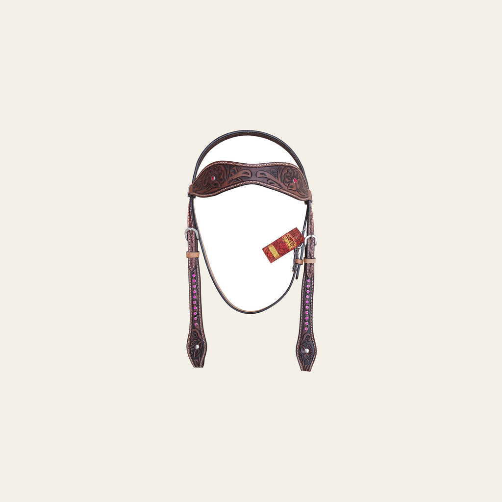Hilason Western Horse Headstall Bridle American Leather Brown