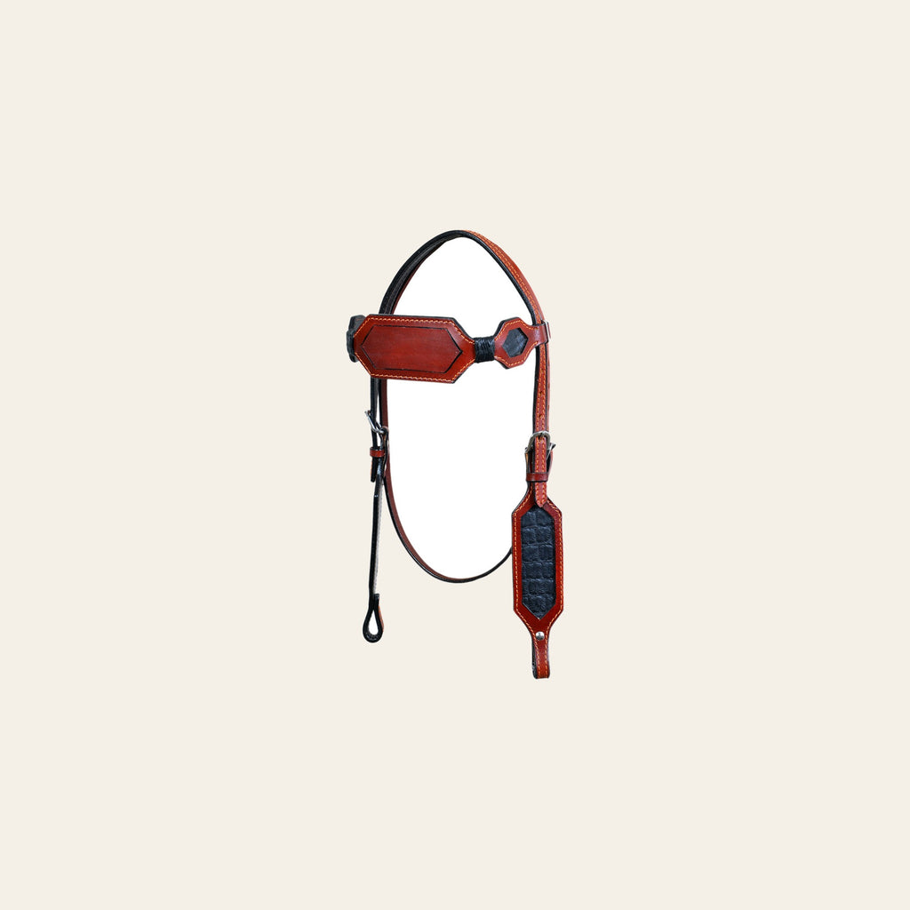 Hilason Western Horse Headstall Bridle American Leather Mahogany
