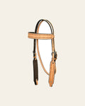 Hilason Western Horse Headstall Handtooled Crafted American Leather Tan | For Horses |Headstall Show