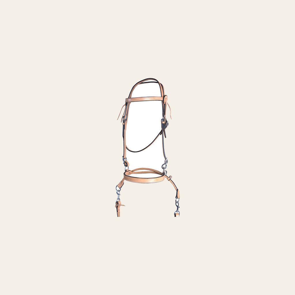 HILASON Western Horse Headstall Tack Genuine American Leather Tan