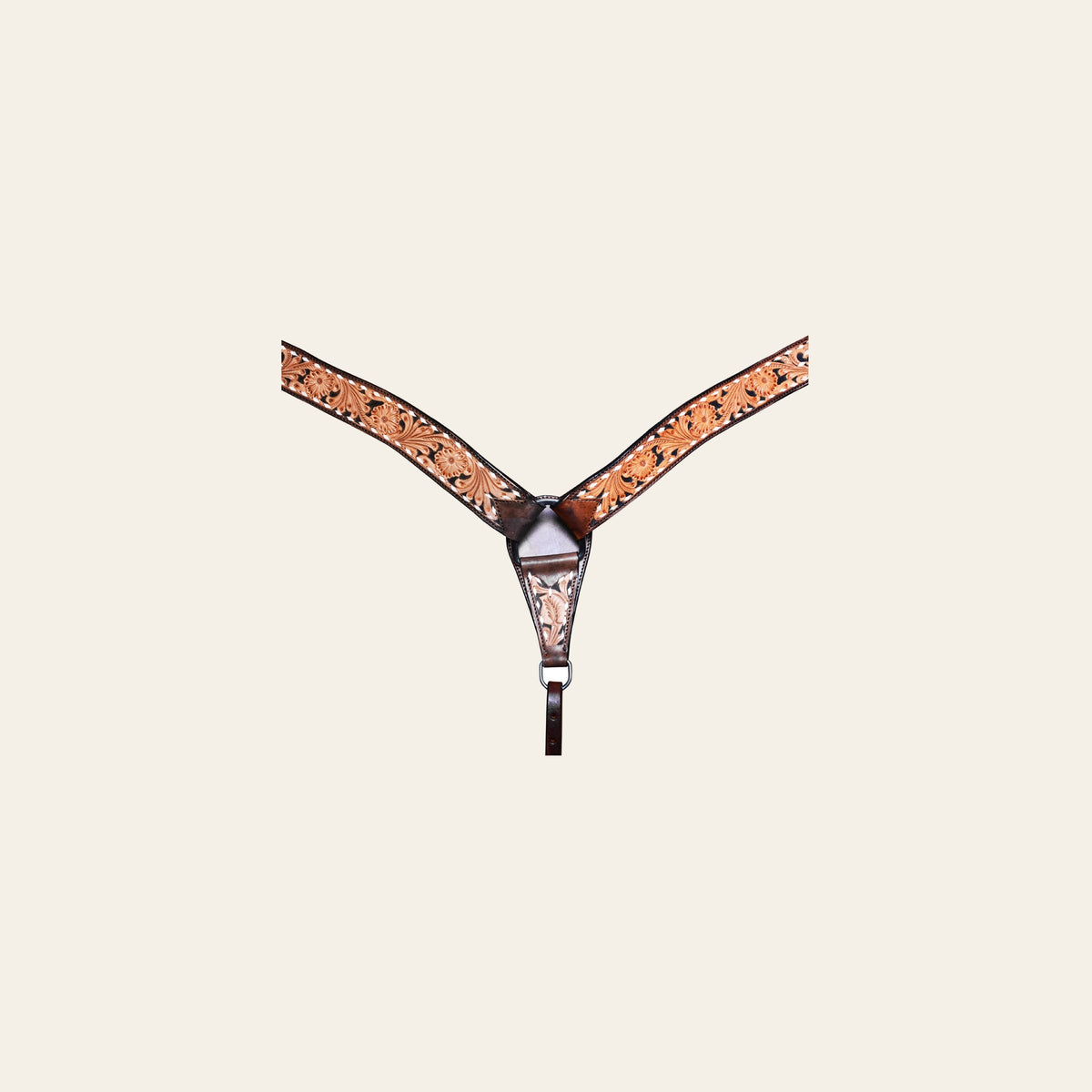 HILASON COMFYTACK Western Horse Leather Headstall & Breast Collar Side Buck Stitch Tan | Tack Set for Horses