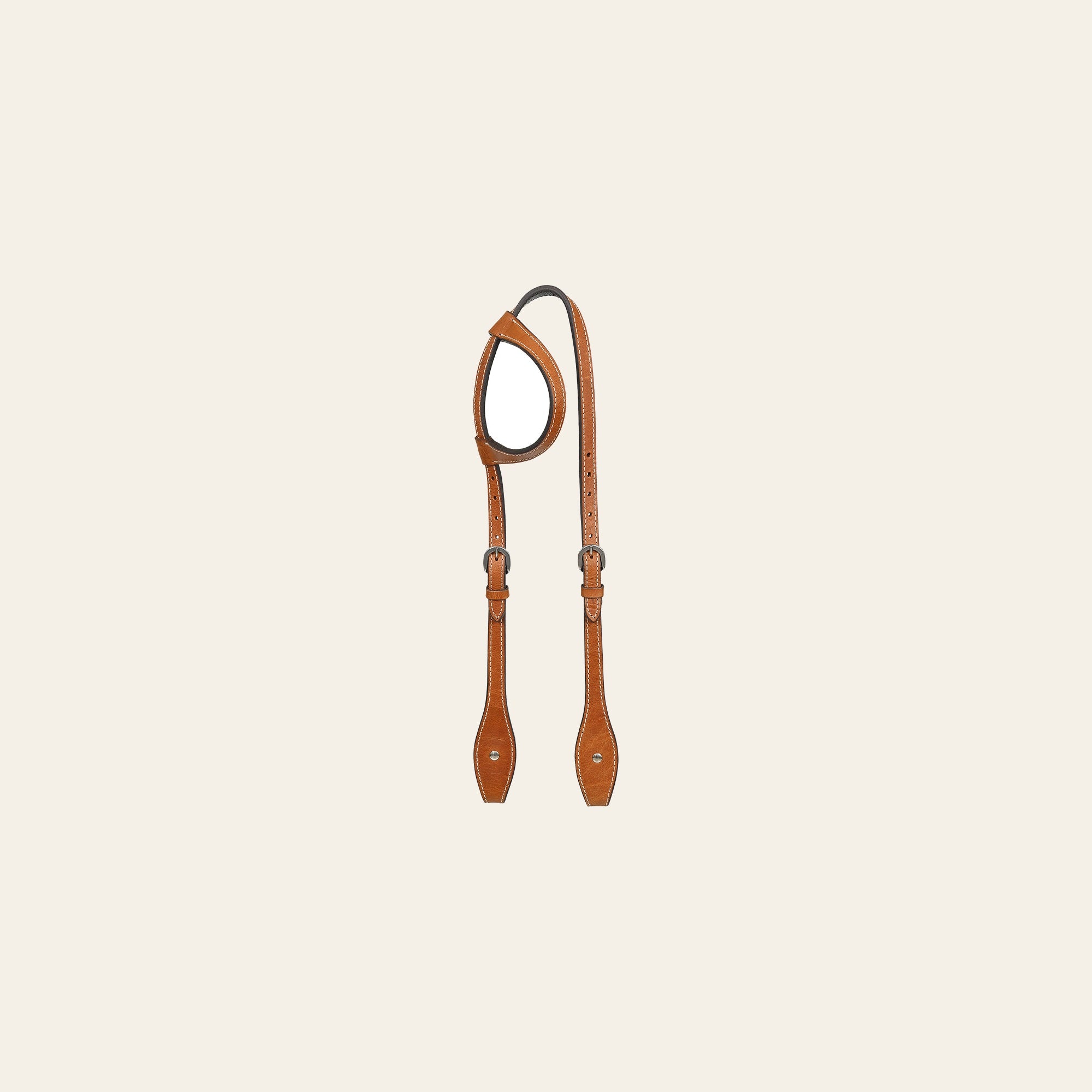 Hilason Western Horse Genuine Leather One Ear Headstall Bridle Engraved GS Concho Chestnut