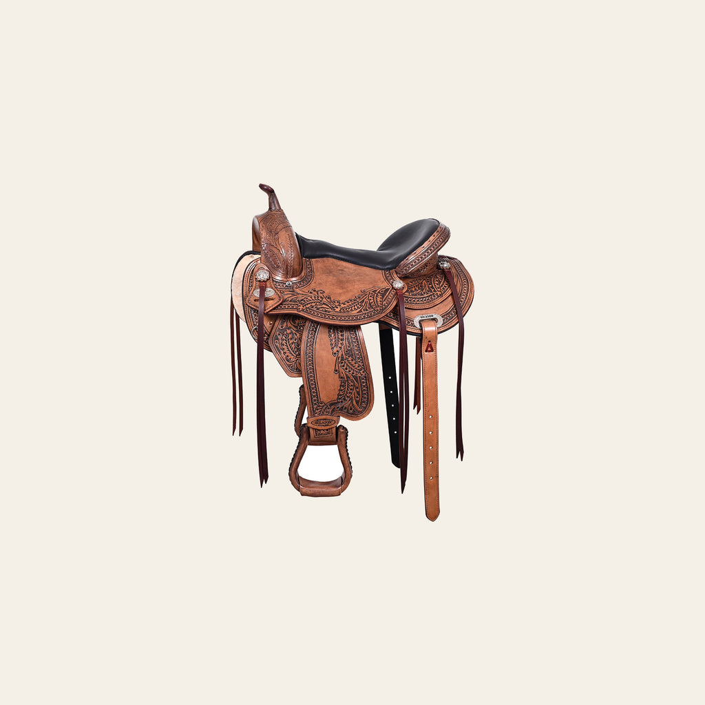 HILASON Western Horse Saddle American Leather Flex Tree Trail & Pleasure Antique Brown | for Horses