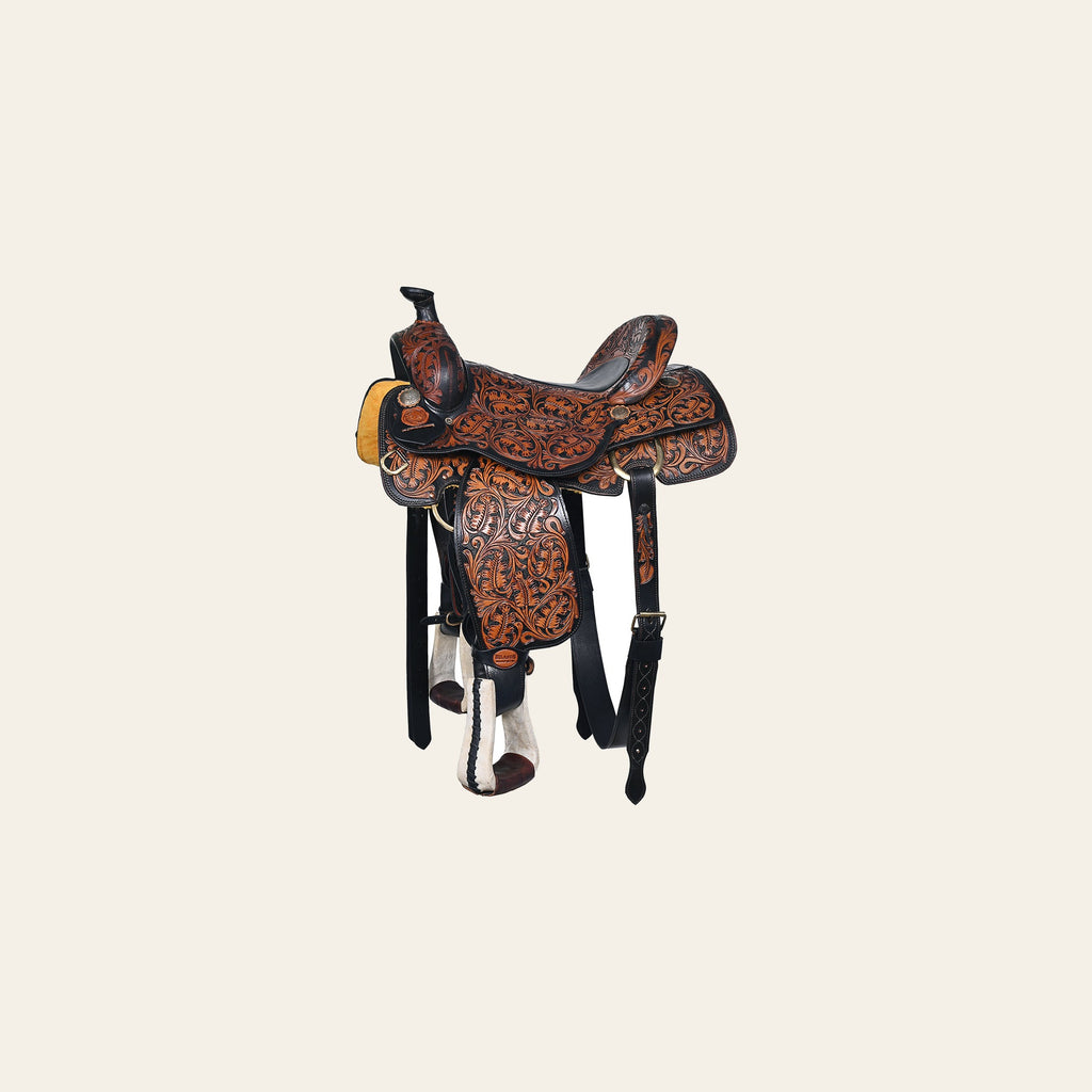 Hilason Western Horse Saddle American Leather Ranch Roping Cowboy