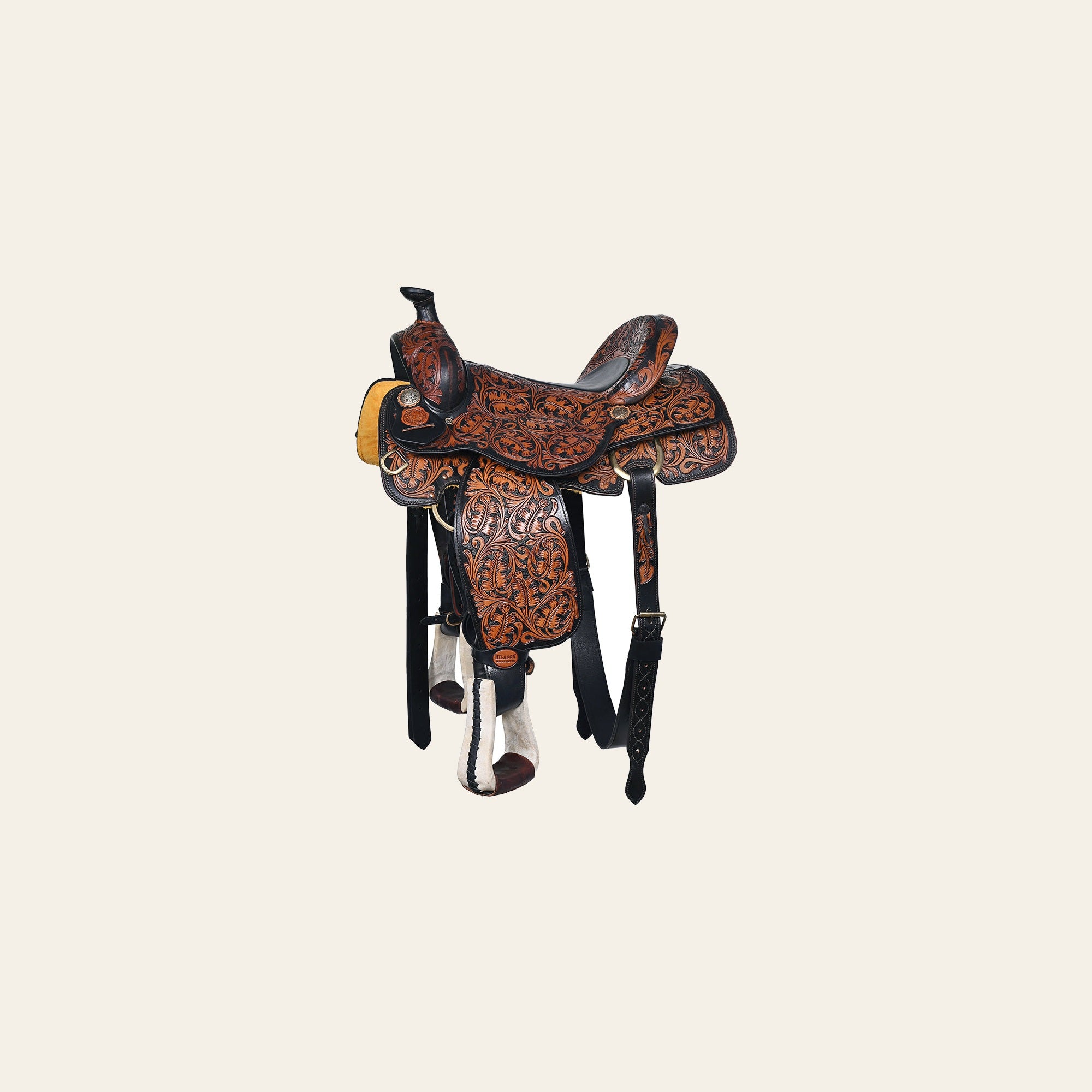 Hilason Western Horse Saddle American Leather Ranch Roping Cowboy