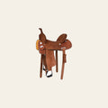 Hilason Western Horse Saddle Barrel Racing Trail Pleasure Genuine Leather Brown