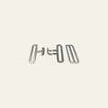 Hilason Western Horse Tack 3 Piece Nickel Plated Surcingle Attachment Set
