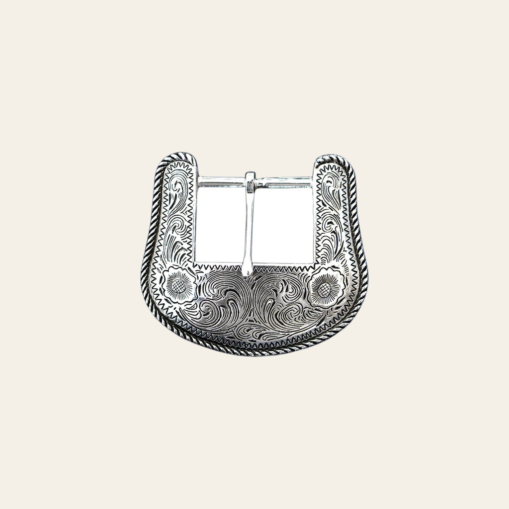 Hilason Western Horse Tack Die Cast Belt Buckle Silver Plated Concho