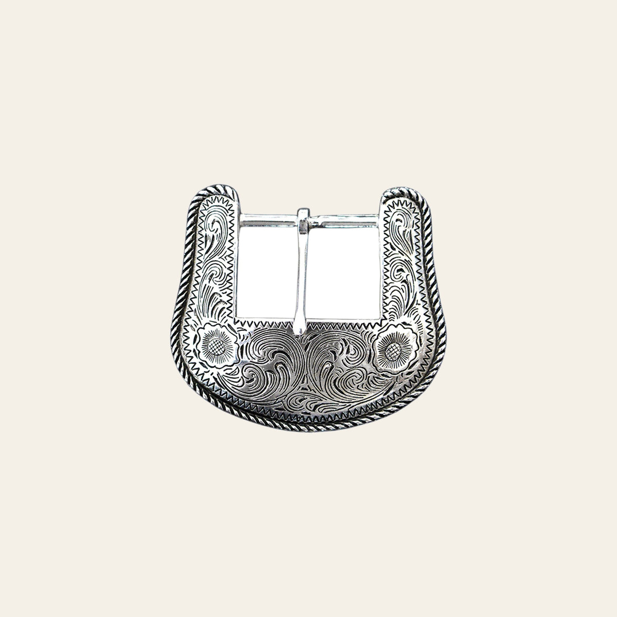 Hilason Western Horse Tack Die Cast Belt Buckle Silver Plated Concho