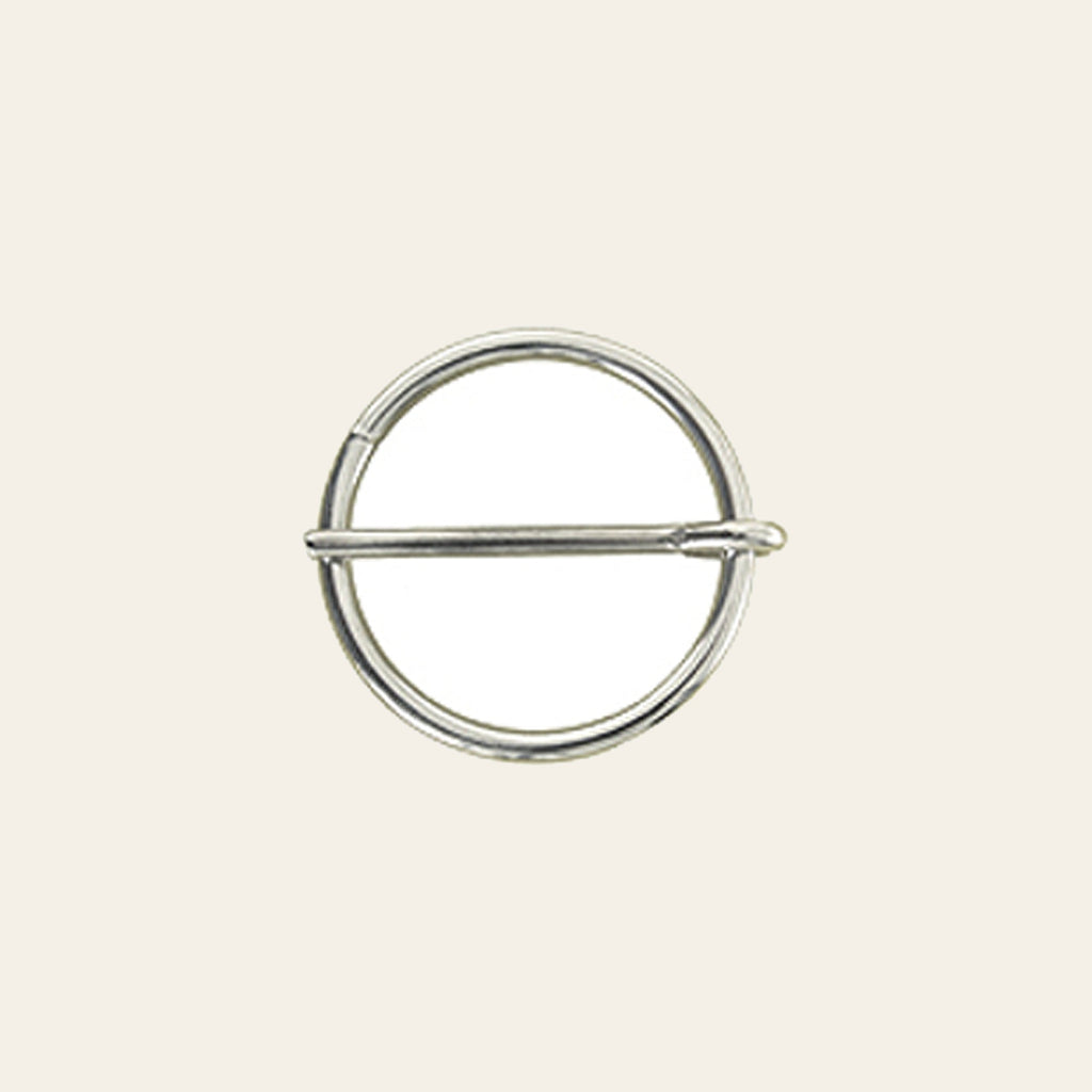Hilason Western Horse Tack Nickle Plated Cinch Round Buckle