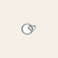 Hilason Western Horse Tack Ring With Loop Nickel Plated